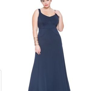Eloquii long navy dress
